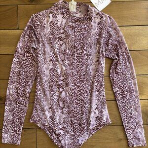 Mai Swimwear Long Sleeve Swimsuit - SUMMER '24 Mauve Reptile / Small